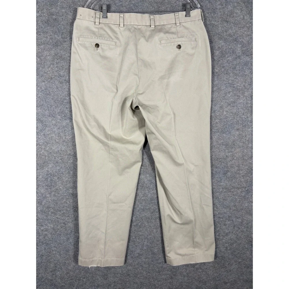 Brooks Brothers Advantage Chino Clark Pants Beige Men's‎ W36 L30 Cotton - Picture 11 of 13